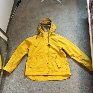 Eddie Bauer yellow rain jacket